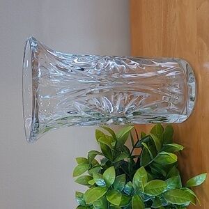 FTD Vintage 1991 Clear Glass Vase/Taper Candle Holder